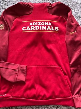 Arizona Cardinals Red & Gold Nike ThermaFit Pullover Hoodie: Men’s XL
